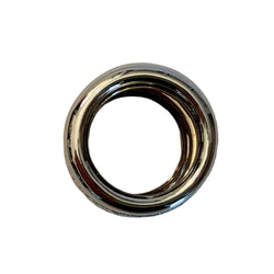 POMELLATO "Tubolare" Band Ring in white gold and diamonds