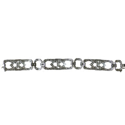 Flexible Bracelet in White Gold, Platinum, and Diamonds