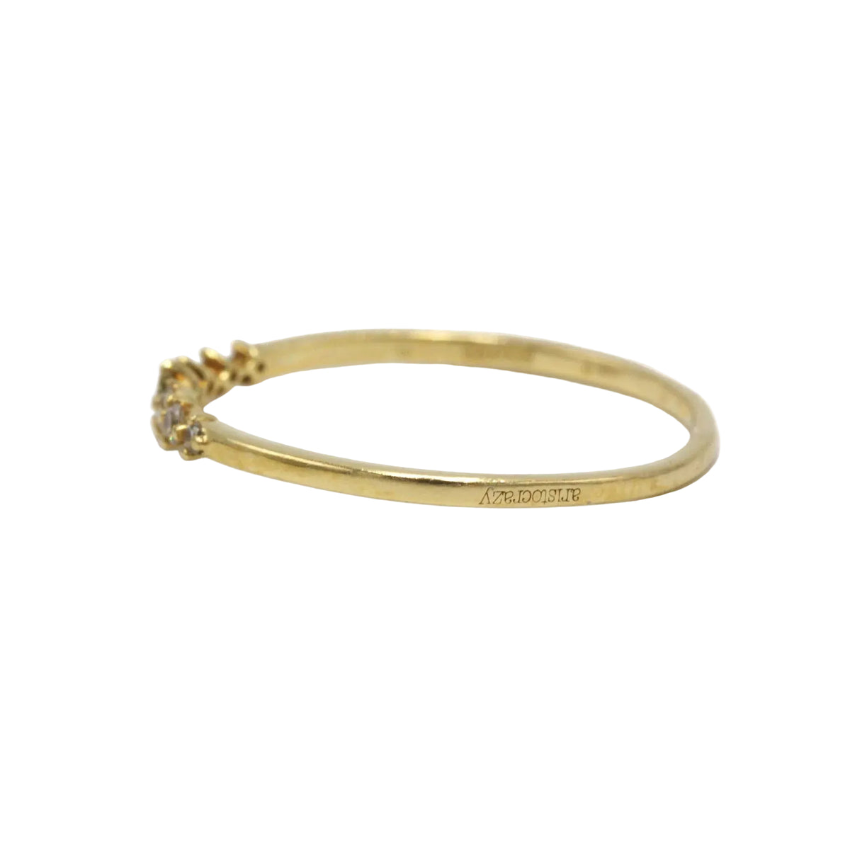 ARISTOCRAZY "Les Délicieux" Wedding Band in Yellow Gold and Diamonds