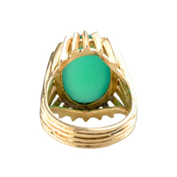 Bague Cocktail en or jaune et chrysoprase