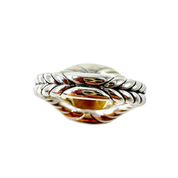 DAVID YURMAN "Albion" Ring in Silver, Yellow Gold, and Citrine