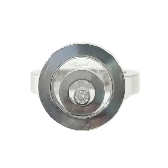 CHOPARD "Happy Spirit" Solitaire Ring in White Gold with Diamonds