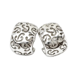 POIRAY Hoop Earrings in White Gold