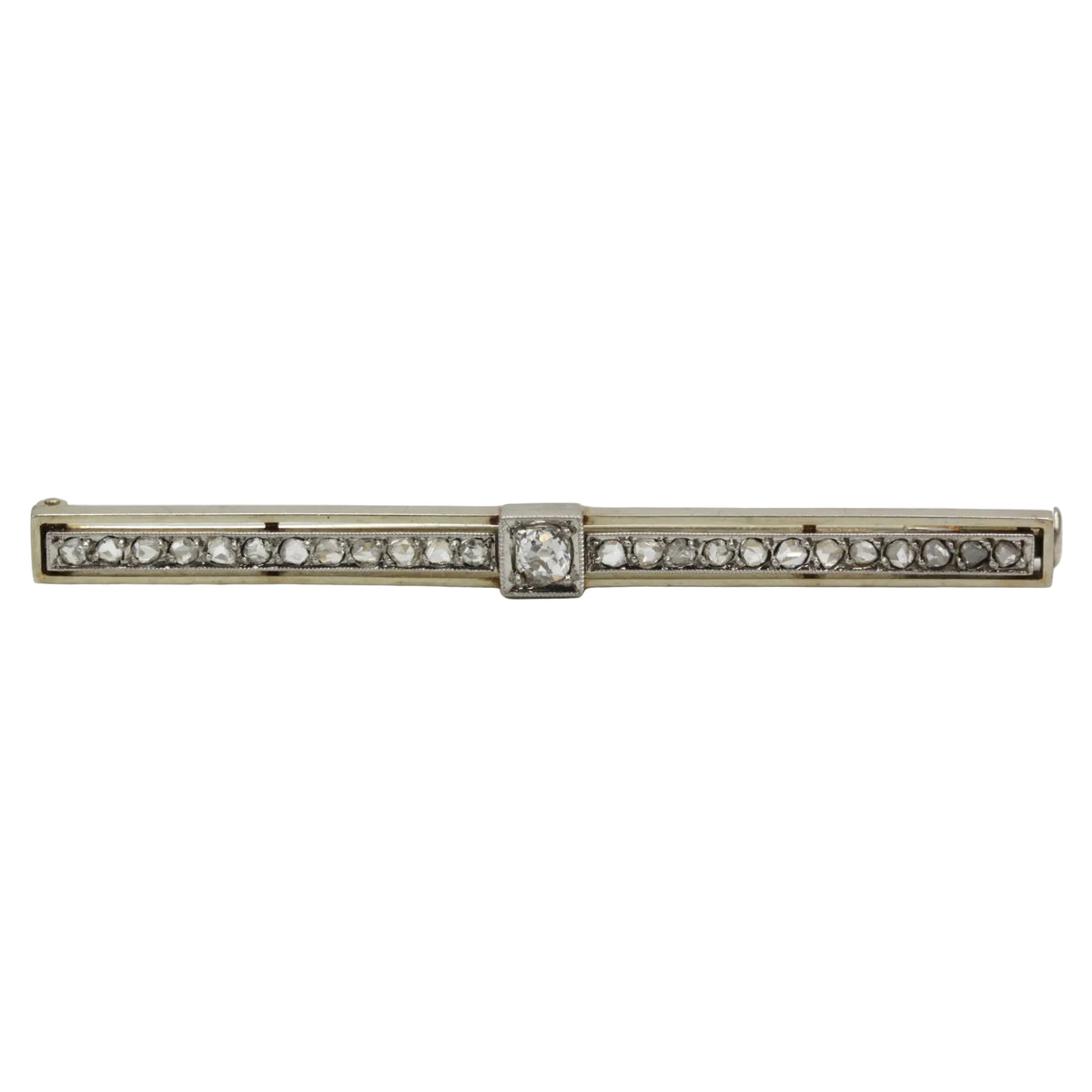 Yellow Gold, Platinum, and Diamond Brooch