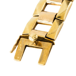 Yellow gold link bracelet