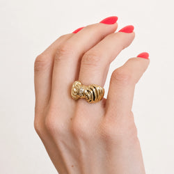 Yellow Gold and Diamond Ring