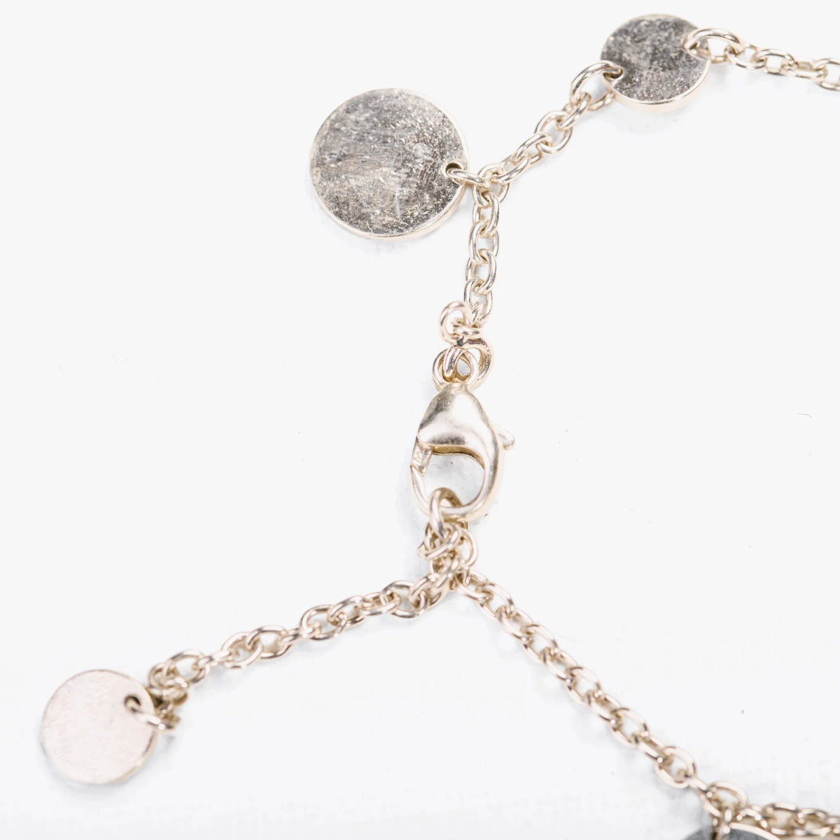 Bracelet Breloques HERMES Ex-Libris en argent et or rose