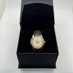 BREITLING "Geneva" Watch in rose gold-plated steel and leather