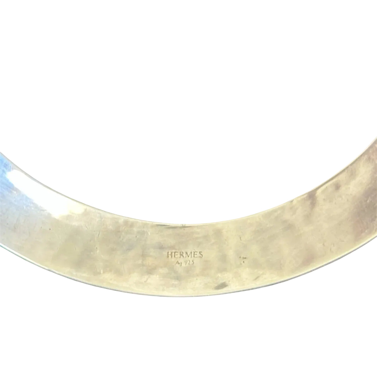 HERMÈS "Timoure" Silver Torque Necklace