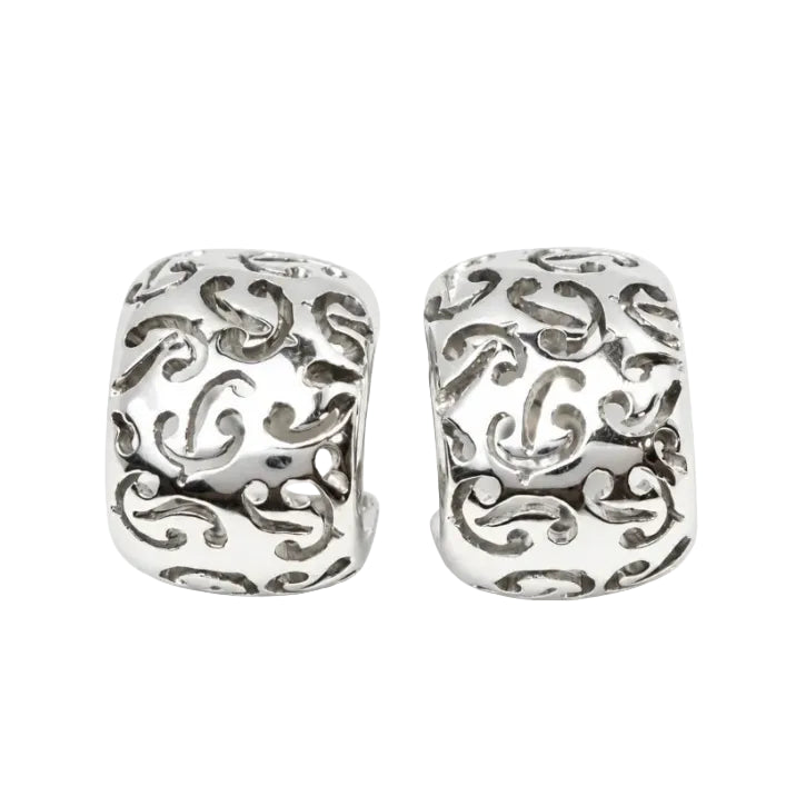 POIRAY Hoop Earrings in White Gold