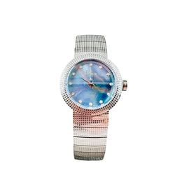 DIOR "La Baby D" Women's Watch in Steel, Mother-of-pearl, and Diamonds