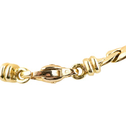 Yellow Gold Link Necklace with Diamonds