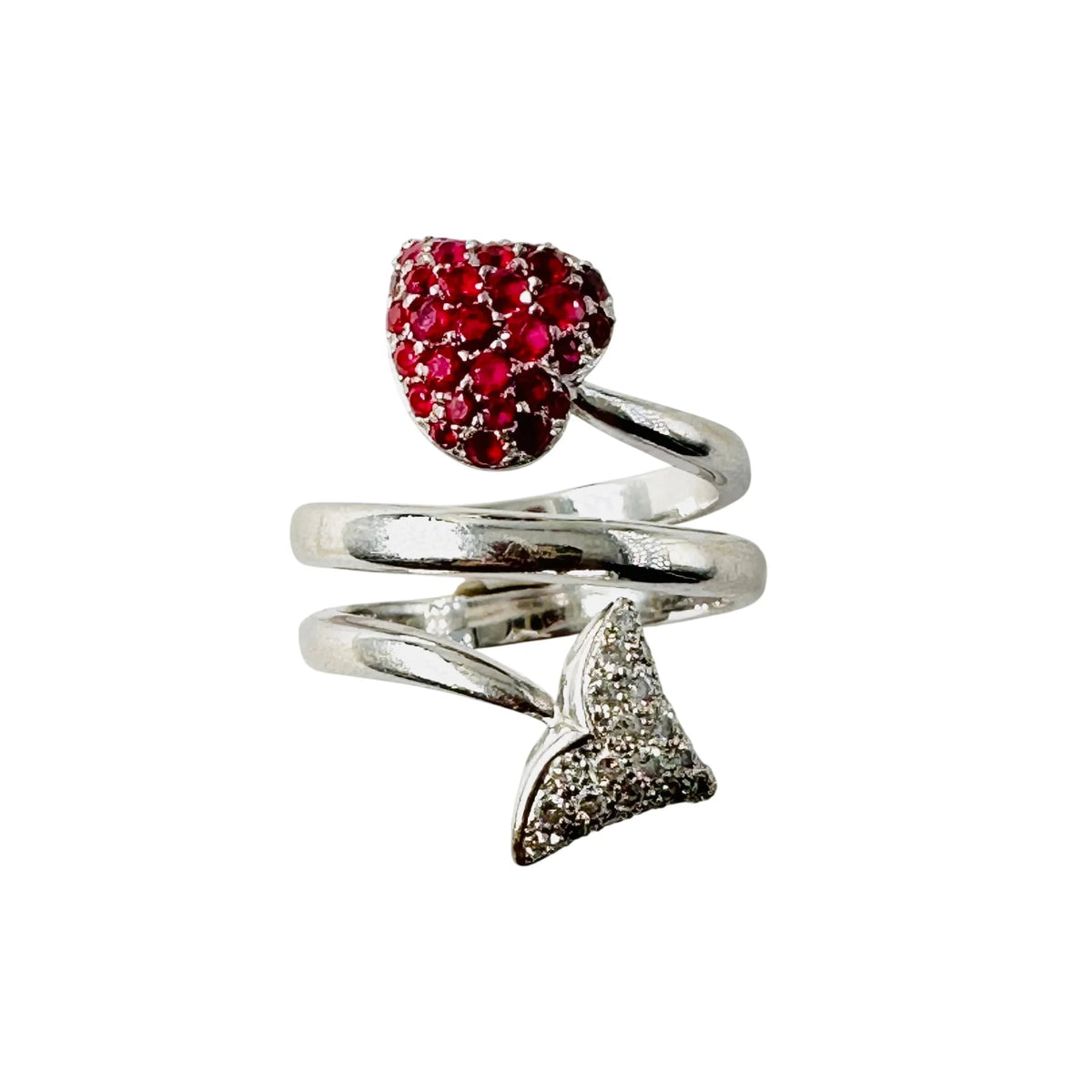 DIOR "Diablotine" Ring in white gold, rubies, and diamonds