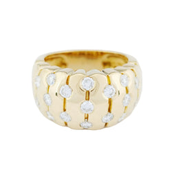 Yellow Gold and Diamond Dome Ring