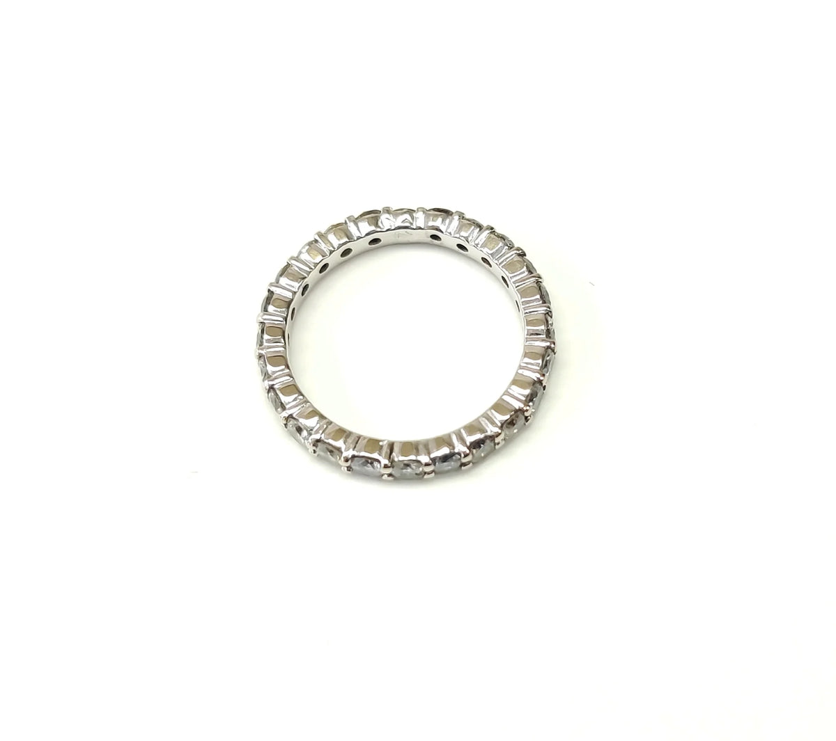 White Gold and Diamond Wedding Band