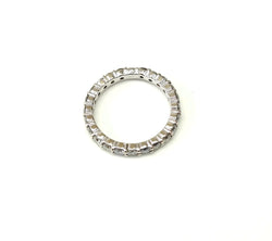 White Gold and Diamond Wedding Band