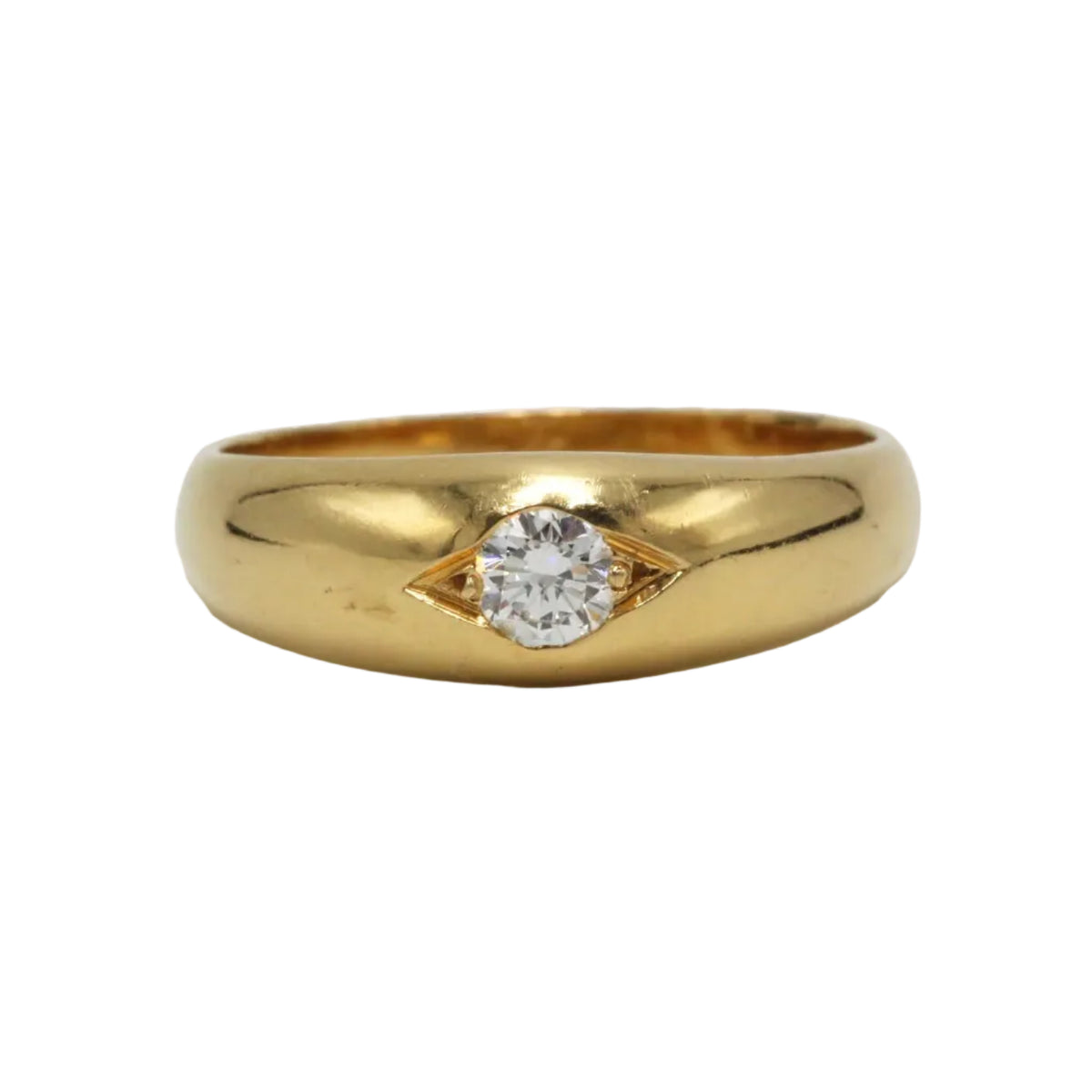 Yellow Gold and Diamond Bangle Ring
