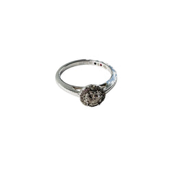 JULIETTE Solitaire Ring in White Gold and Diamonds