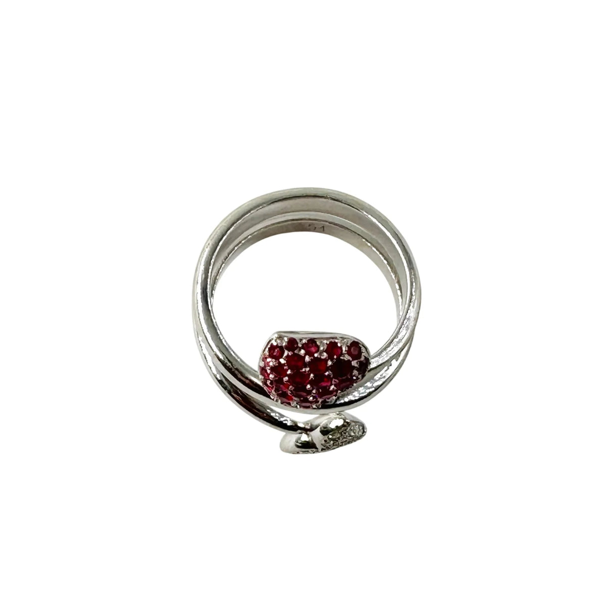 DIOR "Diablotine" Ring in white gold, rubies, and diamonds
