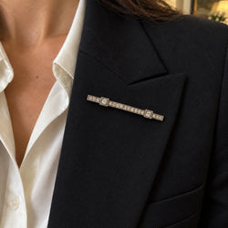 White Gold and Diamond Brooch