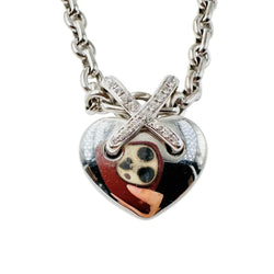 CHAUMET "Coeur Liens" Pendant Necklace in white gold and diamonds