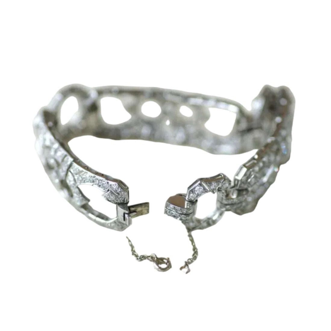 Bracelet Souple en or blanc, platine et diamants