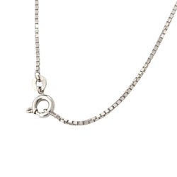 White Gold Necklace with Sapphire and Diamond Pendant