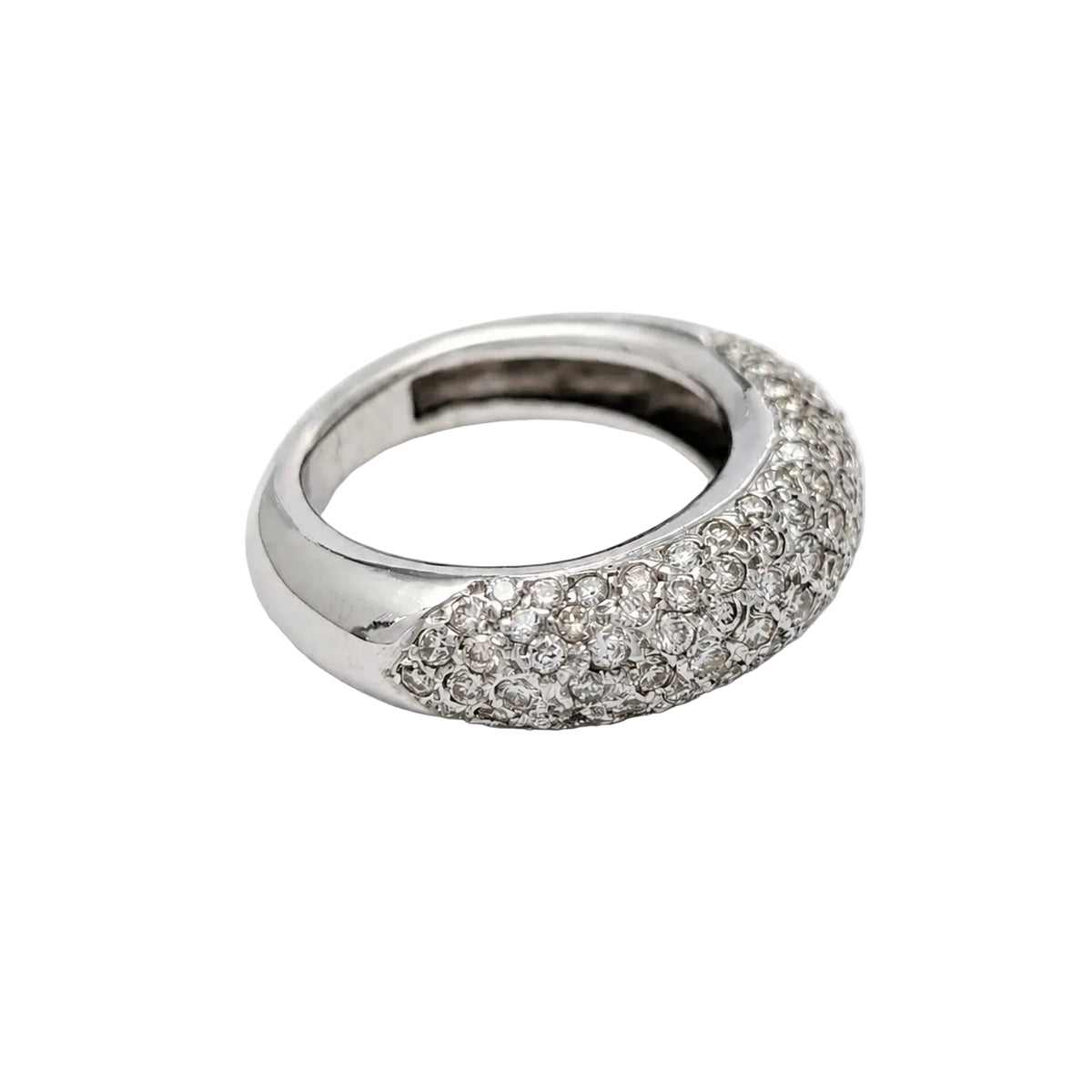 White Gold and Diamond Bangle Ring