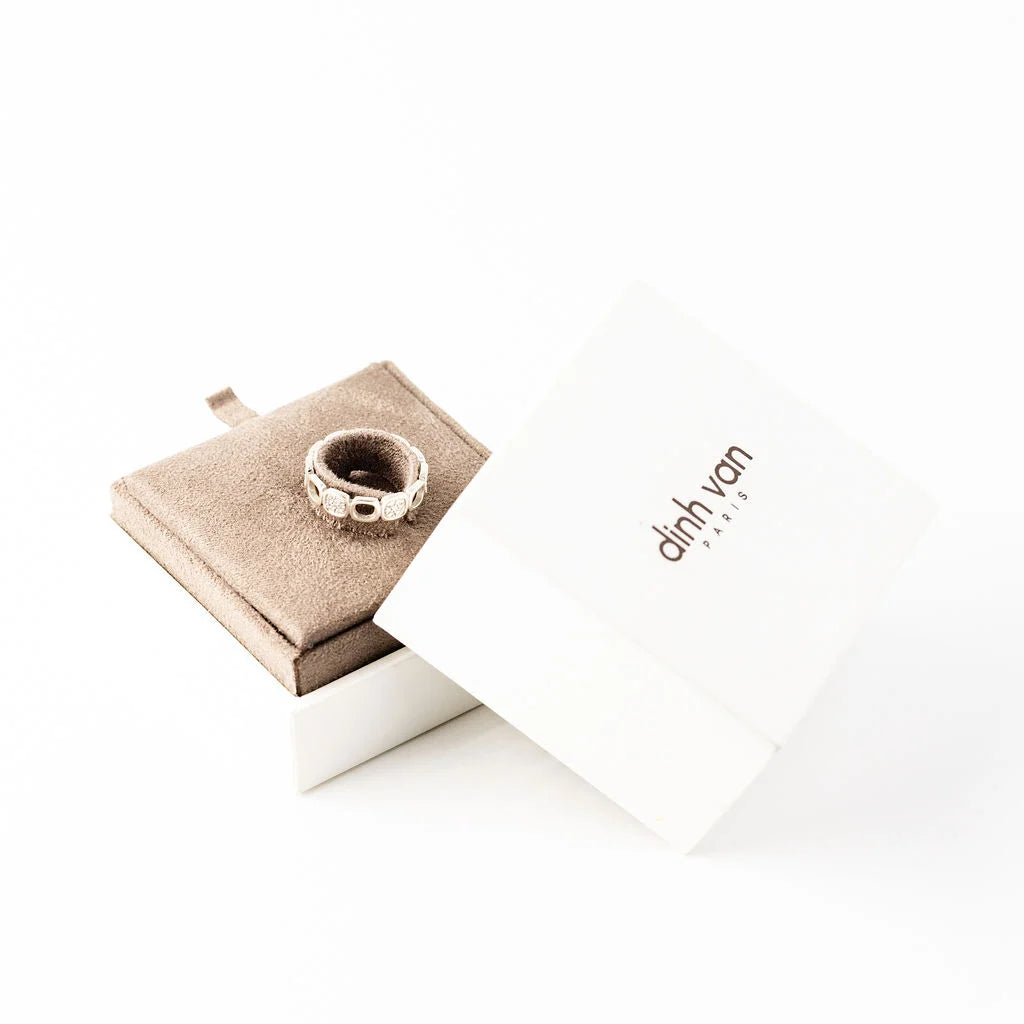 DINH VAN "Domino" Ring in White gold and Diamonds