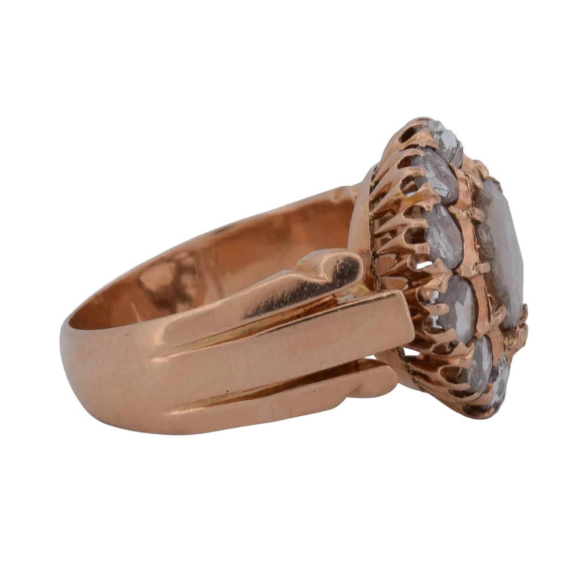 "Entourage" Ring in Rose Gold and Diamonds