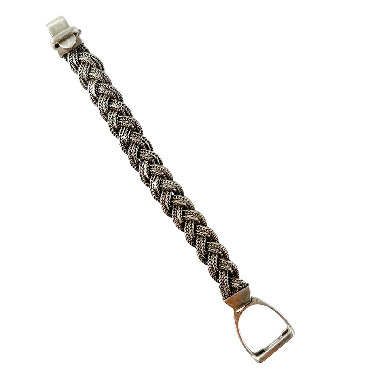 HERMÈS "Étrier" Silver Bracelet