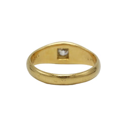 Yellow Gold and Diamond Bangle Ring