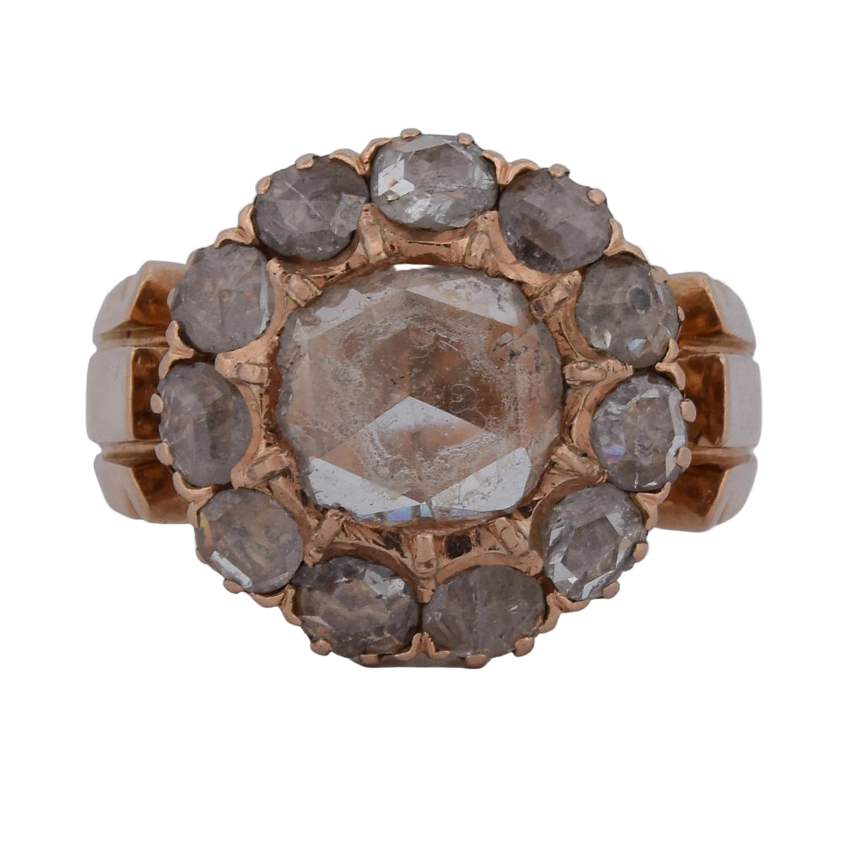 "Entourage" Ring in Rose Gold and Diamonds