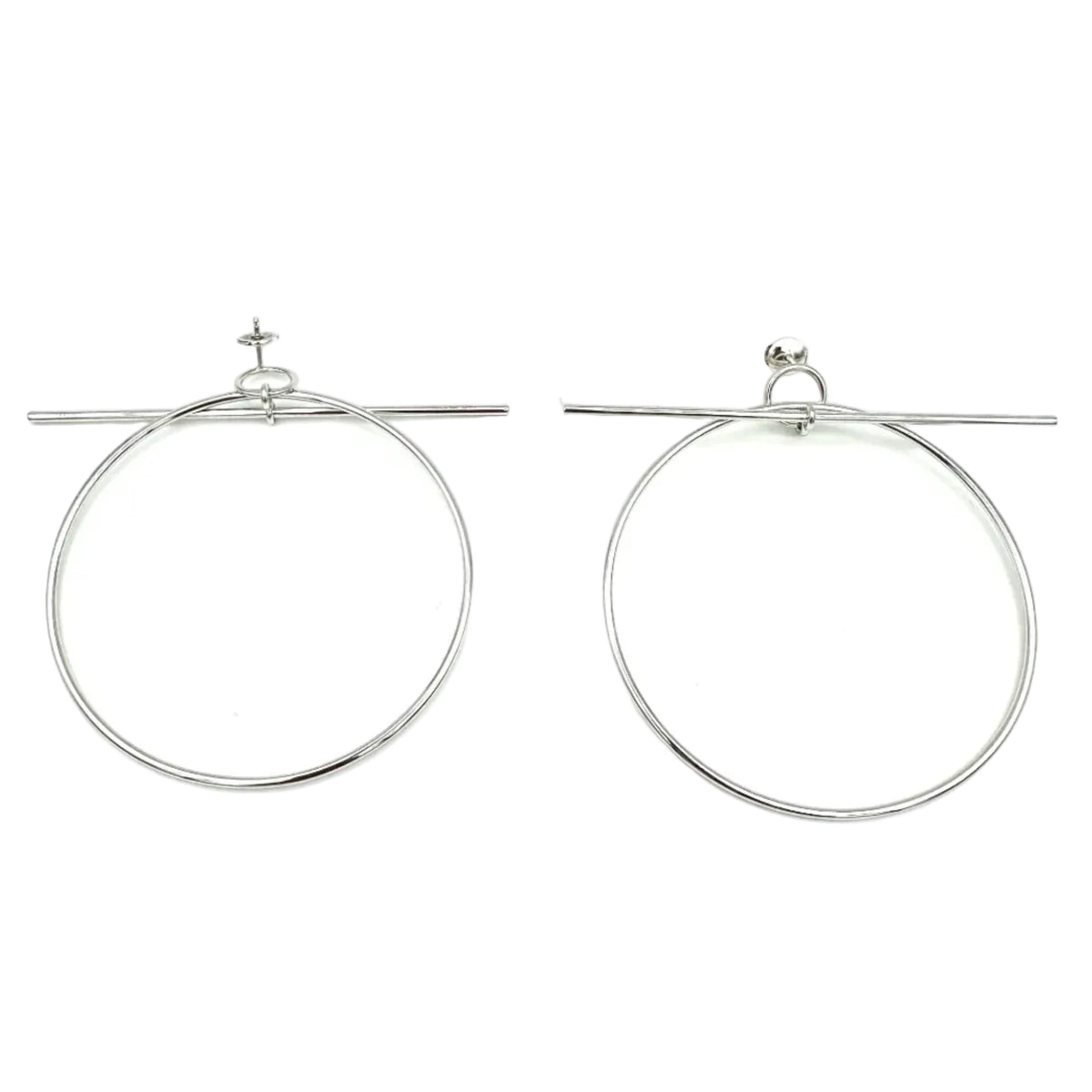 HERMÈS "Loop" GM Silver Hoop Earrings