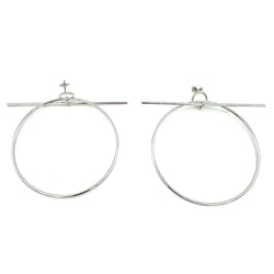 HERMÈS "Loop" GM Silver Hoop Earrings