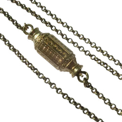 "Witch's Chain" Necklace with Gold Barrel Clasp