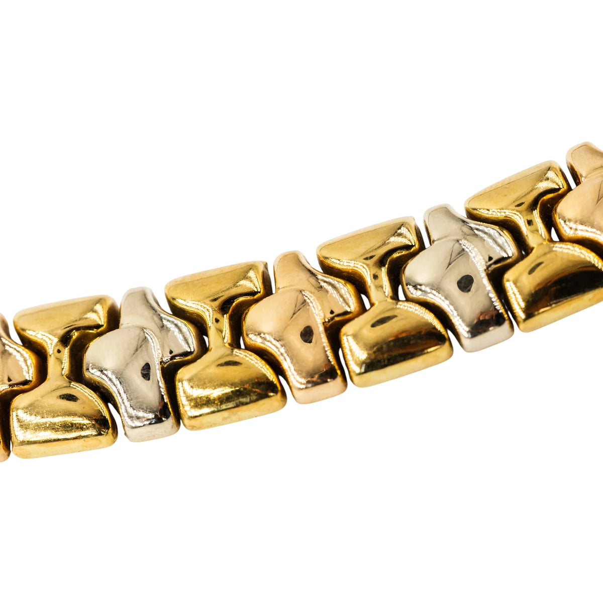 Link Necklace in Yellow gold, White gold, and Rose gold