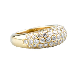 Yellow Gold and Diamond Pave Ring