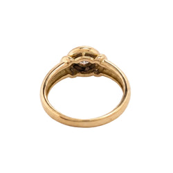 Yellow Gold Solitaire Ring with Diamond