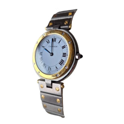 CARTIER "Santos Vendôme" watch in yellow gold and stainless steel
