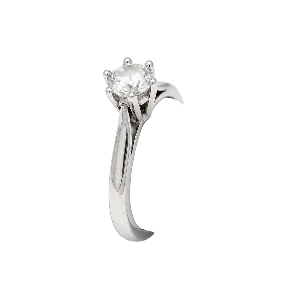 White Gold Solitaire Ring with a Diamond