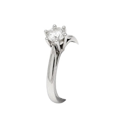 White Gold Solitaire Ring with a Diamond