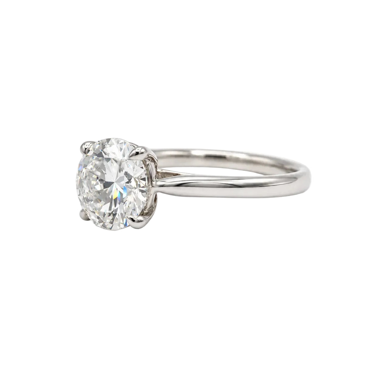 White Gold Solitaire Ring with Diamond