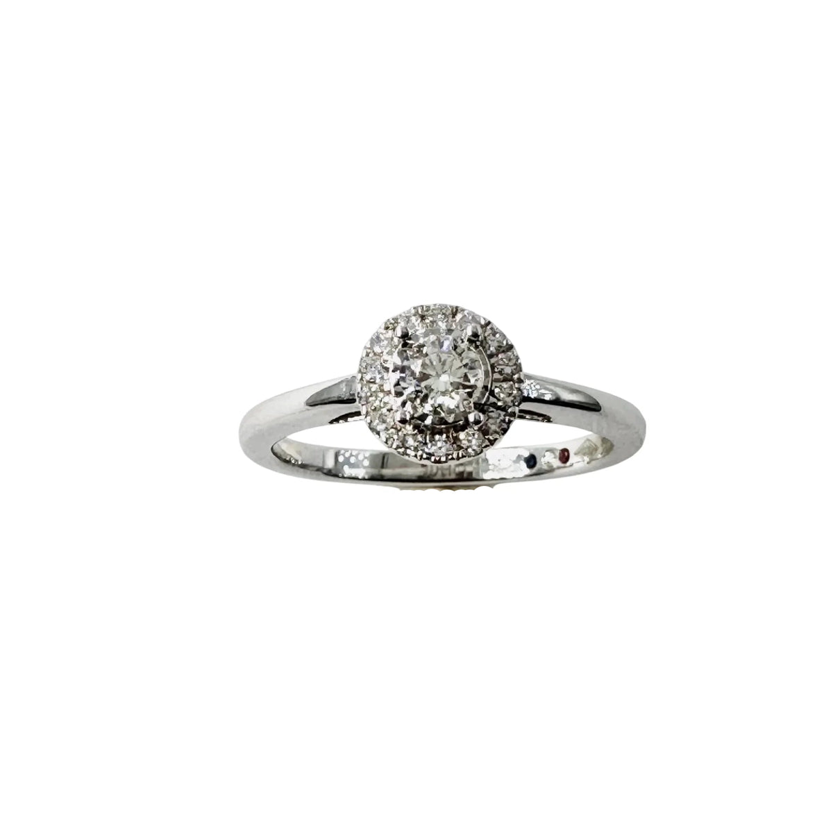 JULIETTE Solitaire Ring in White Gold and Diamonds