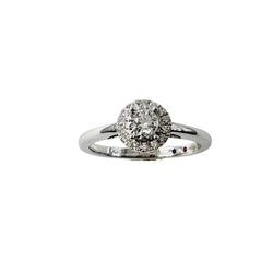 JULIETTE Solitaire Ring in White Gold and Diamonds