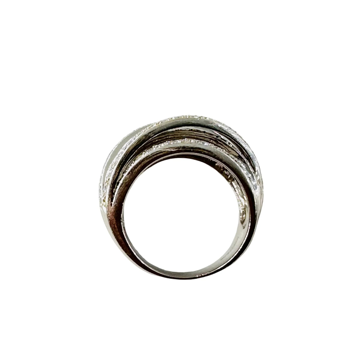 White Gold and Diamond Band Ring