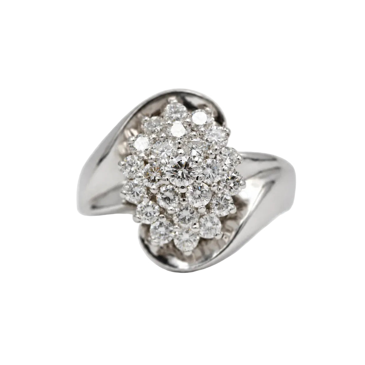 White Gold and Diamond Cocktail Ring