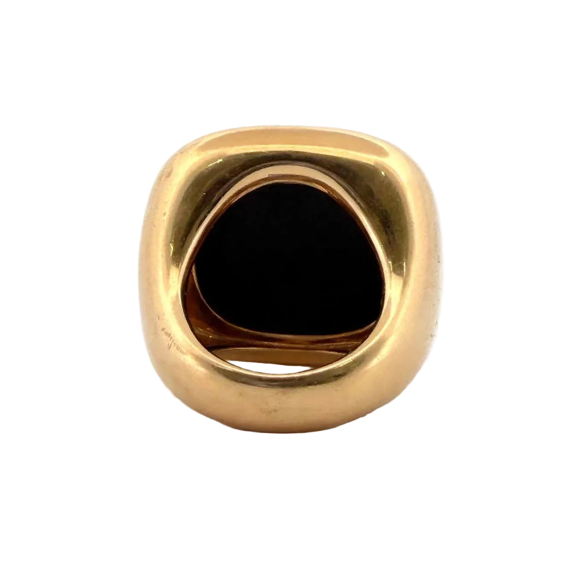 POMELLATO "Victoria" Cocktail Ring in yellow gold and jet