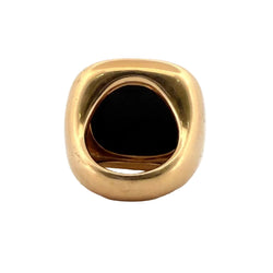 POMELLATO "Victoria" Cocktail Ring in yellow gold and jet
