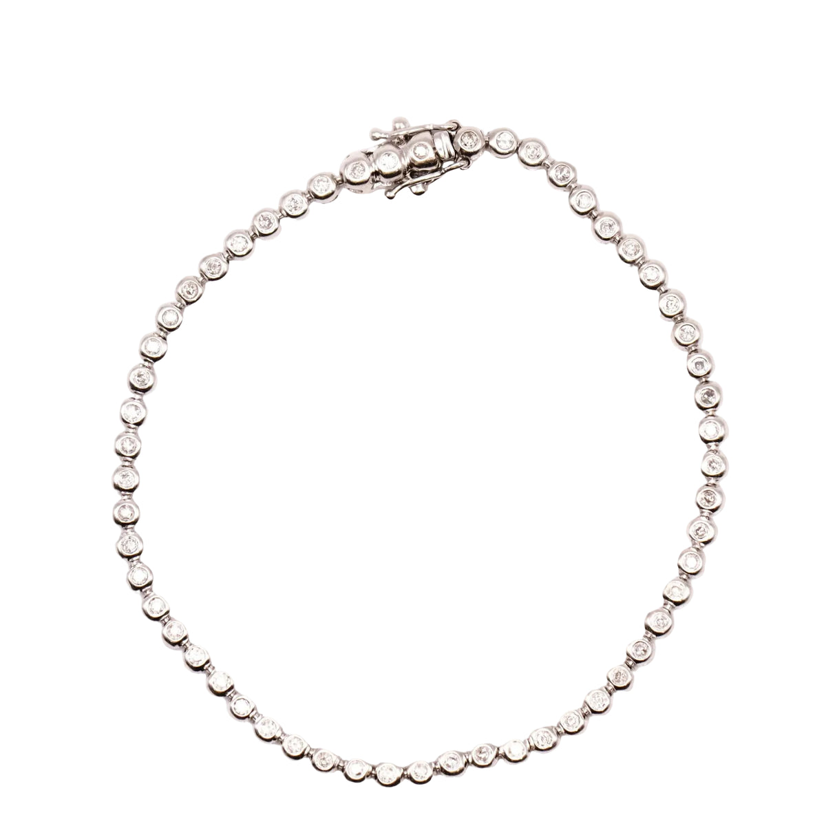 "Ligne" Bracelet in White Gold and Diamonds